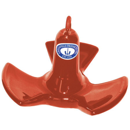 GREENFIELD Greenfield 530-RD Vinyl Coated River Anchor - Red, 30 lb. 530-RD